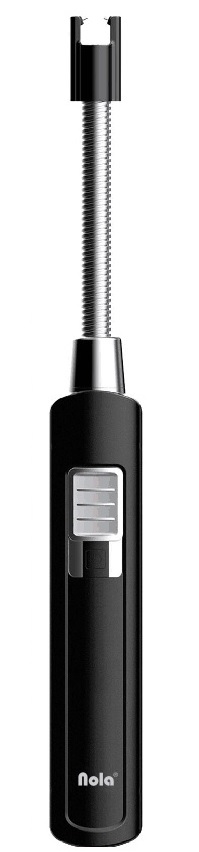 Lichtbogenfeuerzeug, schwarz in Blisterverpackung, Flexibler Torch, NOLA 582