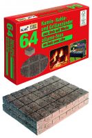 art. 272 Firelighter for coal, fireplace and grill 64 firelighter cubes from wood with wax