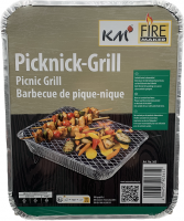 art. 365 Disposable barbacue grill with barbacue briquet 700 g in a paperbag Size: 32 x 25 x 5,7cm