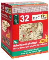art. 145 Ecological Firelighter with match head and grill pack of 32 pcs. wooden wool with wax